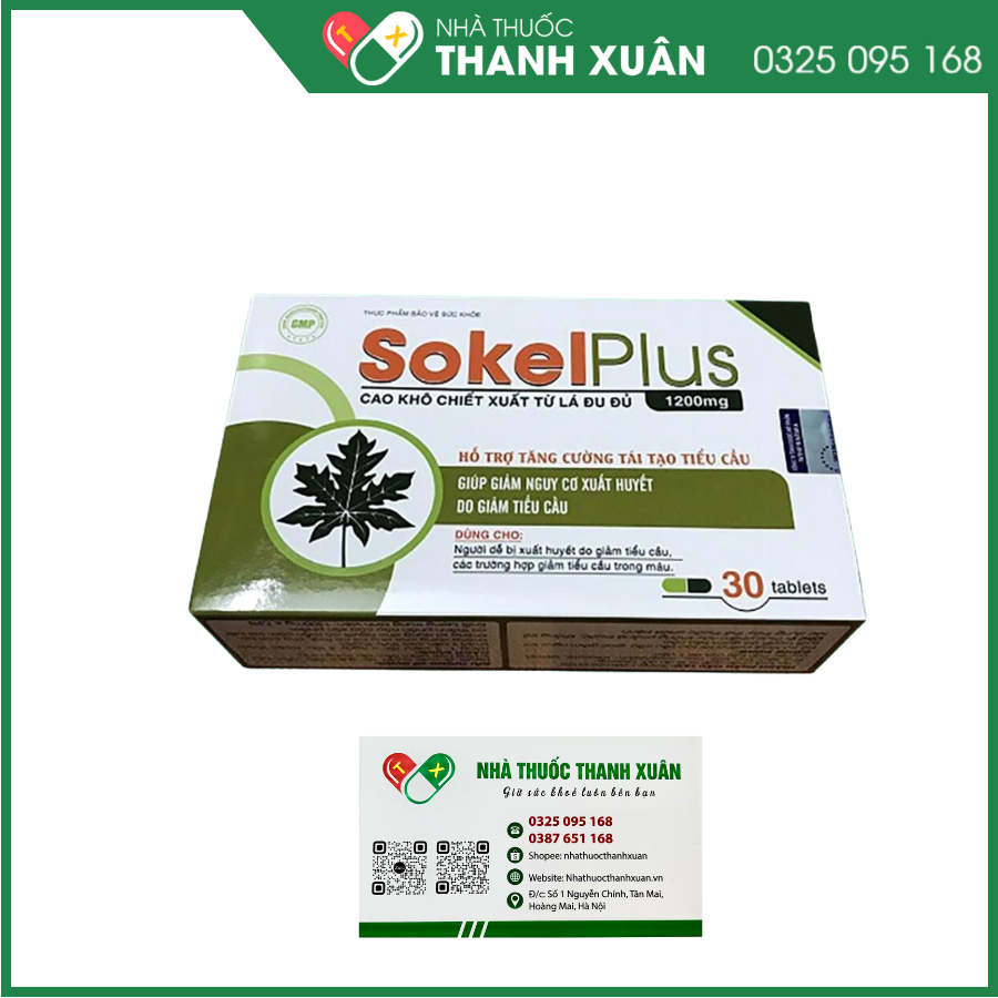 Sokel Plus hỗ trợ tăng cường tái tạo tiểu cầu, giúp giảm nguy cơ xuất huyết do giảm tiểu cầu